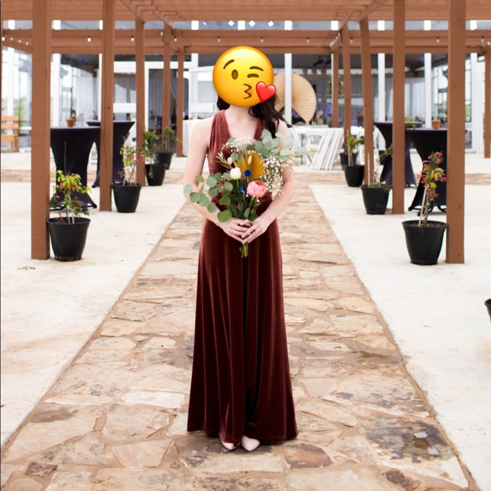 Terracotta bridesmaid dress
